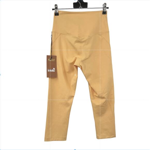 Girlfriend Collective Leggings Womens Size XS High Waist Capri Sunburst Yellow - Picture 4 of 8